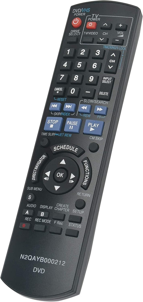 New N2QAYB000212 Replacement Remote for Panasonic DVD Recorder VCR DMR-EA38V DMR-EA38VK DMR-EA38