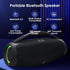 Portable Bluetooth 5.0 Speakers, RGB Speaker with 360 Degree Surround Sound Loud Speaker with Lights Long Battery Life Outdoor Wireless Speaker for Party (Black)