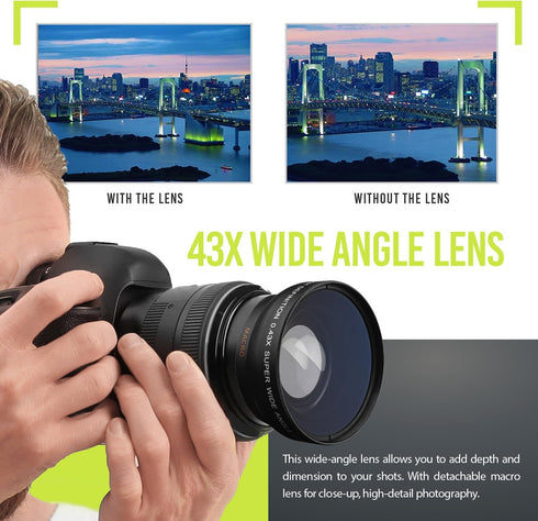 Ultra Deluxe Lens Kit for Canon EOS M50 Mark II, Fujifilm XT-200, Nikon Z5 with Various Lenses