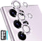 CloudValley Camera Lens Protector for Samsung Galaxy S23 Ultra, 3+2Pcs, 9H Tempered Glass, Glitter Pink