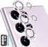 CloudValley Camera Lens Protector for Samsung Galaxy S23 Ultra, 3+2Pcs, 9H Tempered Glass, Glitter Pink