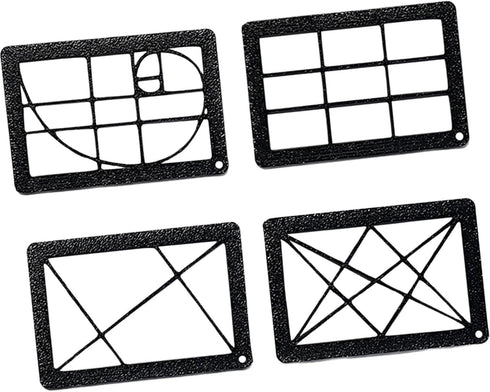 BWOFJGWH 4Pcs with Chain Sturdy Proportion Ruler Compact Composition Viewfinder for Sketching Viewer