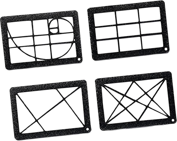 BWOFJGWH 4Pcs with Chain Sturdy Proportion Ruler Compact Composition Viewfinder for Sketching Viewer