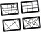 BWOFJGWH 4Pcs with Chain Sturdy Proportion Ruler Compact Composition Viewfinder for Sketching Viewer
