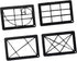 BWOFJGWH 4Pcs with Chain Sturdy Proportion Ruler Compact Composition Viewfinder for Sketching Viewer