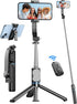 Selfie Stick, 41'' Extendable Phone Tripod Stand with Phone Holder & Detachable Remote, 360° Rotation for iPhone Android