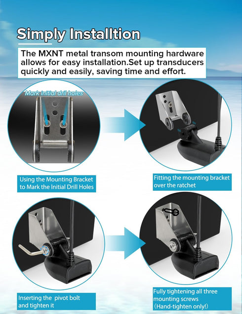 XNT Transducer Mount, 740162-1 MHX MXNT Metal Transducer Mounting Bracket for Transducer Mounting Plate