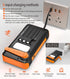 Solar Power Bank 20,000mAh with Hand Crank and 4 Cables, 22.5W Fast Charge, 5 Outputs, SOS Flashlights, Carabiner