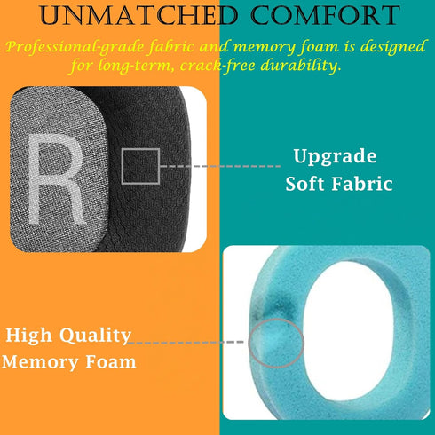 TaiZiChangQin Upgrade Ear Cushions Replacement Ear Pads for David Clark DC ONE-X Pilot Headphone Fabric Earpads Black