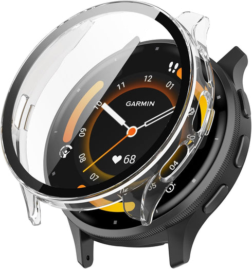Compatible for Garmin Venu 3S Case, Lamshaw Hard PC Case with Screen Protector for Venu 3S 41mm / Venu 3 45mm (2 Pack)
