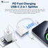 USB C Splitter 1 in 2 Out, Dual USB C Headphone and 60W Charger Adapter, Type C Audio Adapter for iPhone and Samsung