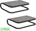 Set 2, 14.25"L 11"W 4.25"H, Mind Reader Monitor Stand, of Ventilated Laptop Riser, Desktop Organizer, Metal, x x Black