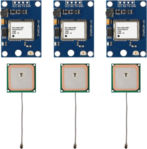 DWEII 3 Set GY-NEO6MV2 NEO-6M GPS Module NEO6MV2 with Flight Control EEPROM MWC