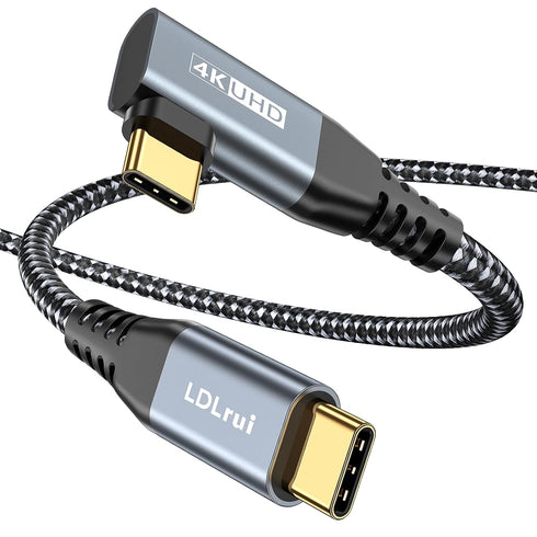 LDLrui USB C Monitor Cable, 4K 60HZ Display, Right Angle 3FT, 20Gbps