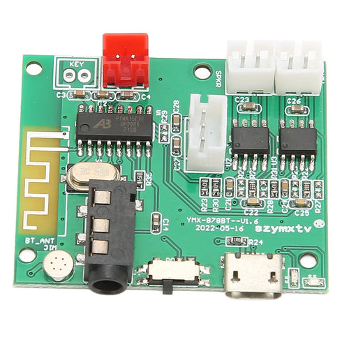 Power Amplifier Board - Stable PCB Bluetooth 5.0 Module with 3.5 AUX Input, 3POUT Output, Includes Power and Sound