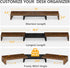 TAVR Dual Monitor Stand Riser, Extra Long Desktop Organizer for 2 Monitors, Max 48.2" Length, Rustic Brown