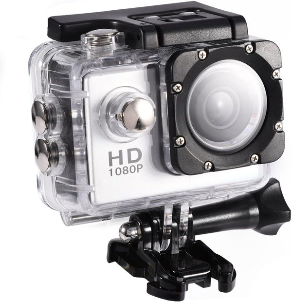Mini Action Camera, 1080P 12MP Sports Camera, Full HD 2.0 Inch Waterproof Camera with Mounting Accessories