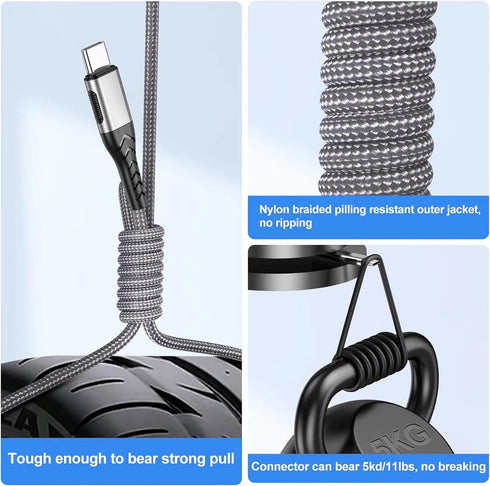 Durcord USB C Cable, Upgraded 2-Pack 10ft Fast Charging Cable for Android/Phone/Pad/Laptop, Compatible with iPhone 15