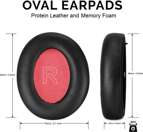 Life Q10 Ear Pads Replacement, Soft Foam Earpads Compatible with Anker Soundcore Life Q10 / Q10 BT Headphones