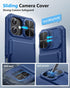 ATATOO 17 3-5 17 6.3" 2025, for iPhone Wallet Case, Built-in Card Holder (Store Cards) & Slide Camera Cover & RFID