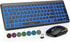 Wireless Keyboard and Mouse Backlit, Slim Portable Rechargeable Multi-Device Bluetooth Keyboard, RGB Silent Mouse for