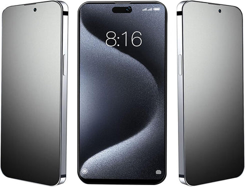3 Pack Matte Privacy Screen Protectors for iPhone 15 Pro, 6.1", Anti-Spy Tempered Glass, 9H Anti-Glare Film