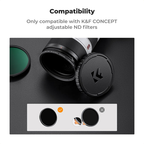 K&F Concept 77mm Variable ND Lens Filter Cap, TPU Material, Filter Cap Only for K&F 77mm Adjustable Neutral Density