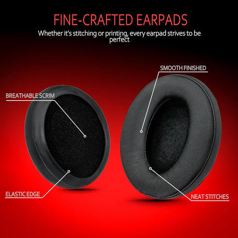 Krone Kalpasmos Large Oval Replacement Ear Pads, Compatible with ATH M50X/M40X/SteelSeries Arctis/HyperX Cloud & Alpha