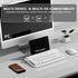 YUNZII Upgraded Wireless Keyboard, Retro Typewriter Style with Integrated Stand, USB-C/Bluetooth, Snow White