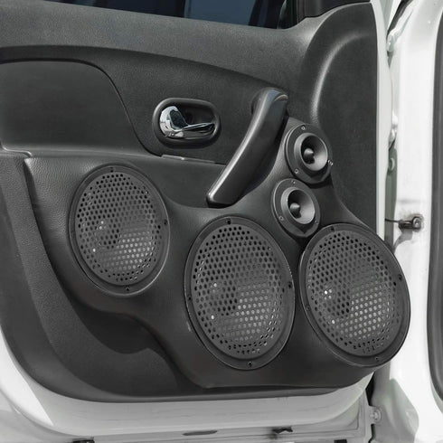 Unifizz 2pcs 6'' Plastic Audio Speaker Cover, Mesh Subwoofer Grill Horn Guard Decorative Circle Grille Protector Black