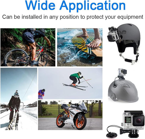 Strong Adhesive Action Camera Safety Tether Strap Cord, Compatible with GoPro Hero 12, 11, 10, 9, 8, 7, 6, 5, 4