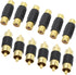 RCA Adapter, 6pcs RCA Female to Female Couplers and 6pcs RCA Male to Male Couplers, Gold Plated for Speaker and