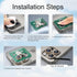 Gold Glitter Camera Lens Protector for iPhone 15 Pro/Pro Max - 9H Tempered Glass with Metal Ring Decoration.