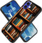 BFSEROBJ for iPhone 17 Case 2025 with Bookshelf Pattern Design Ultra-Thin Black Soft