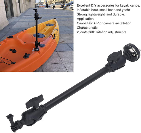 Kayak Camera Mount Kit, Lightweight Adjustable Tight Clamp for Canoes