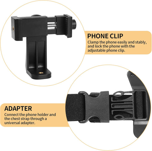 Fulushouxi 2018/7/6/5/4/3, Mobile Phone Chest Adjustable Strap Mount GoPro Chests, Cell Phone Clips Harness Holder