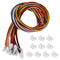 20pcs JST 2.0 Ph 4 Pin Connector Plug, Includes 10pcs Mini 4 Pin JST Ph2.0 26AWG Female and 10pcs Micro Male
