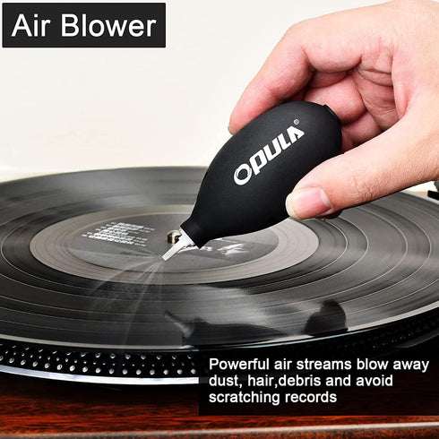 Complete 7-in-1 Vinyl Record Cleaning Kit - Vinyl Record Cleaner Solution, Velvet Brush, Microfiber Brush, Stylus