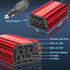 FSATBTNE 400W Power Inverter, DC 12V to 110V AC Car Plug Adapter with Fast Charging Ports and 2 AC Outlets