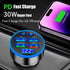 Super Fast Charge USB C Car Phone Charger Adapter, 6 in 1 with Voltage Display, 250W Multi Port Cigarette Lighter for