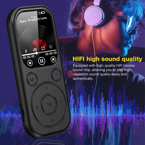 Bewinner MP3 5.4, 2.01 Inch 128GB Player with Bluetooth HiFi Sound Quality Portable Music Player with Screen