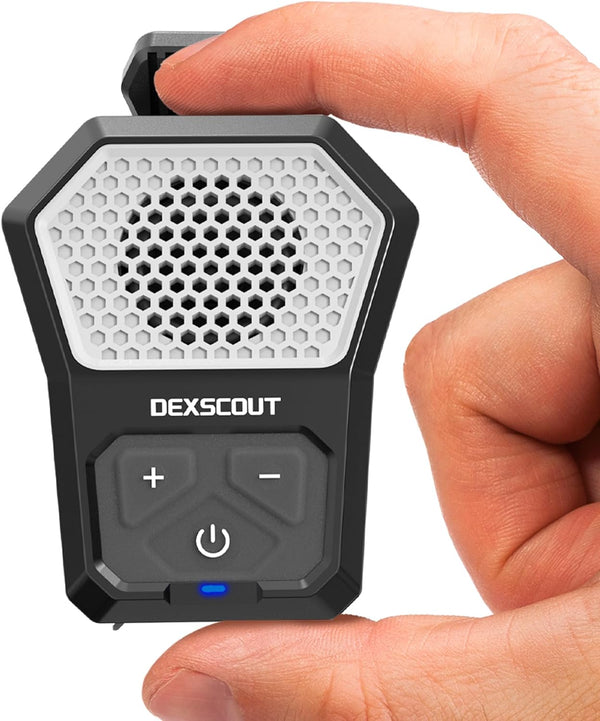 DexScout Wearable Bluetooth Speaker, Portable Wireless Clip-on Mini Water-Resistant Speaker, 12H Playtime, Built-in