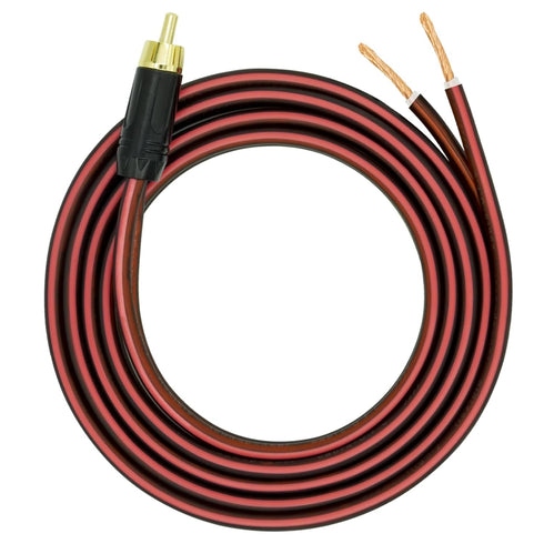 RCA to Bare Wire Speaker Cable 14AWG OFC for Direct Connect Speakers (RCA to Bare 16.4FT)
