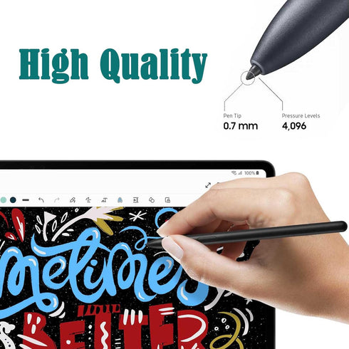 2 Pack Galaxy Tab S8 Pen Replacement for Samsung Galaxy S Pen Galaxy Tab S8,S8 Plus,S8 Ultra 4096 Levels of Pressure Sensitivity(Black)