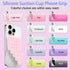 QxbBox Silicone Suction Cup Phone Case Mount Double Sided, Hands-Free Strong Grip Holder for Selfies and Videos,Silicon