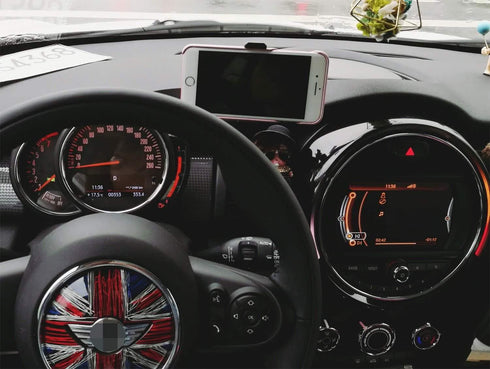 iJDMTOY Bolt-On Mount Cell Phone GPS Holder - Black, Compatible with MINI Cooper R55 R56