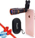 SEVENKA 12X Telephoto Universal Clip On HD Lens for Cell Phones - Compatible with iPhone 12/11 Pro Max, Samsung, Android