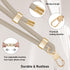 Phone Lanyards For Around The Neck, Crossbody Cell Phone Strap with Premium Metal Buckles Universal Neck Strap Holder with Clear Phone Patches For All Smartphones-Khaki