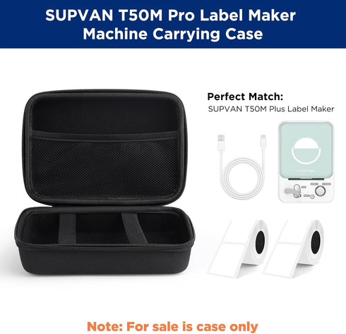 SUPVAN T50M PRO & Plus Nylon Hard Protective Travel Case, Waterproof Shockproof Scratch Resistant Carrying Case for