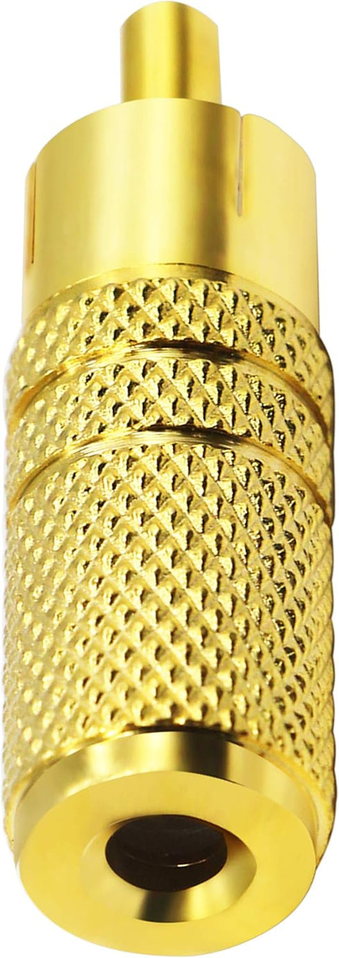 zdyCGTime Gold Plated RCA to 3.5MM Audio Adapter, 3.5mm Female to RCA Male Plug Connector, 2 Pack